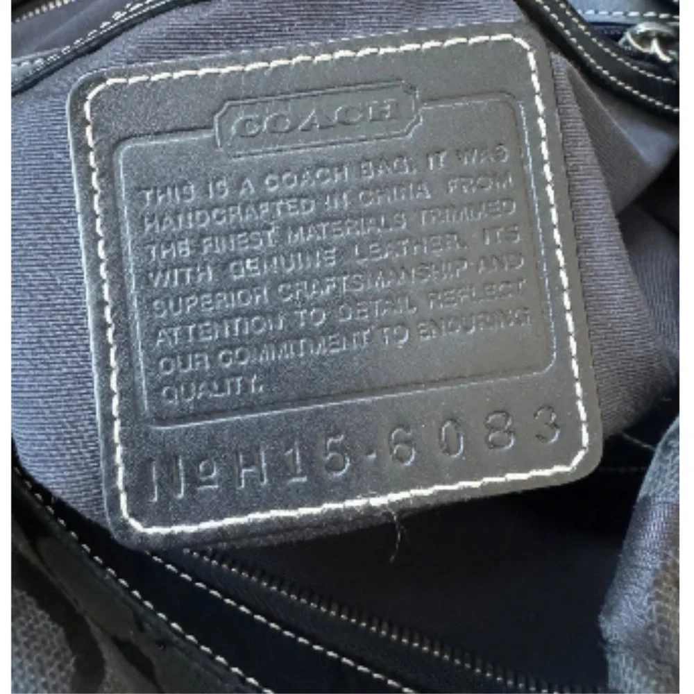 *vintage* Coach Large Black Tote - Picture 3 of 5